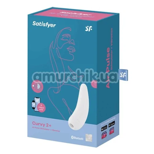 Симулятор орального сексу для жінок Satisfyer Curvy 2+, білий