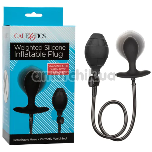 Анальний розширювач Weighted Silicone Inflatable Plug, чорний