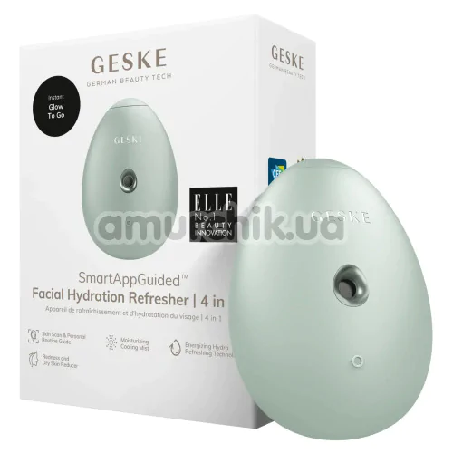 Увлажнитель для кожи лица Geske Facial Hydration Refresher 4 in 1 Oval, зеленый