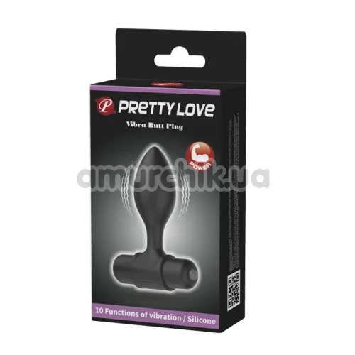 Анальна пробка з вібрацією Pretty Love Vibro Butt Plug, чорна