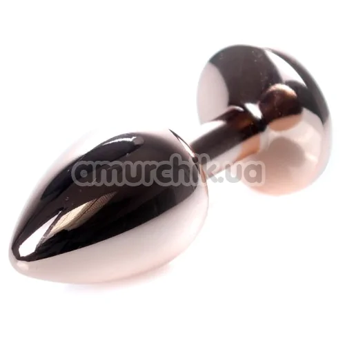 Анальная пробка со светло-розовым кристаллом Exclusivity Jewellery Red Gold Plug, золотая