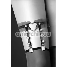 Подвязка Bijoux Pour Toi With Heart And Spikes, чёрная - Фото №1