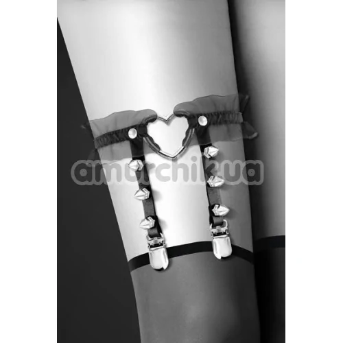 Подвязка Bijoux Pour Toi With Heart And Spikes, чёрная - Фото №1