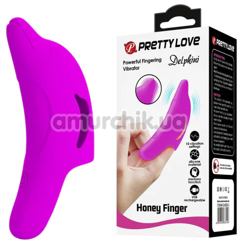 Вібратор на палець Pretty Love Delphini, рожевий