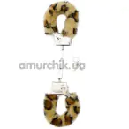 Наручники Shots Toys Metal Furry Handcuffs, леопардові - Фото №1