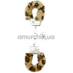 Наручники Shots Toys Metal Furry Handcuffs, леопардовые - Фото №1
