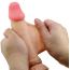 Фалоімітатор Sliding Skin Bendable 7.6, тілесний - Фото №7