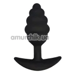 Анальная пробка Loveshop Silicone Cone Plug, черная - Фото №1