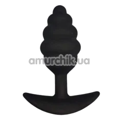 Анальная пробка Loveshop Silicone Cone Plug, черная - Фото №1