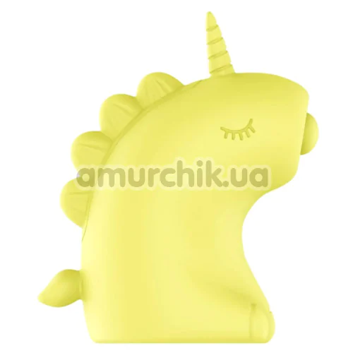 Кліторальний вібратор з пульсацією Univibe Sexy Unicorn, жовтий