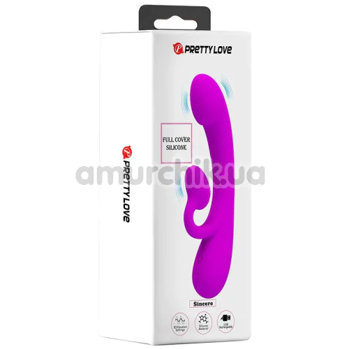 Вибратор Pretty Love Full Cover Silicone Sincere, фиолетовый