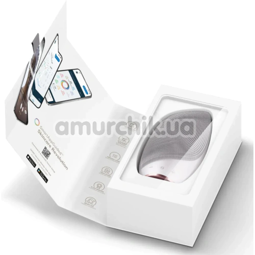 Ультразвуковая щетка для лица Geske Sonic Thermo Facial Brush 6 in 1, кремовая