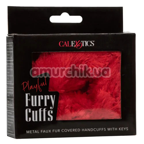 Наручники Playful Furry Cuffs, червоні