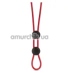Эрекционное кольцо Stay Hard Silicone Double Loop Cock Ring, красное - Фото №1