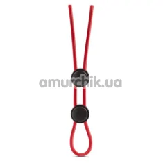 Ерекційне кільце Stay Hard Silicone Double Loop Cock Ring, червоне - Фото №1