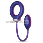 Віброкільце для члена з анальним вібростимулятором Hueman Eclipse Anal Vibrator, фіолетове - Фото №1