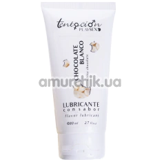 Оральный лубрикант Tentacion Playsex Chocolate Blanco - белый шоколад, 80 мл - Фото №1