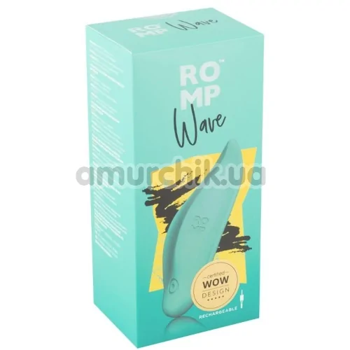 Кліторальний вібратор Romp Wave, бірюзовий