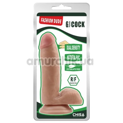 Фаллоимитатор Fashion Dude Cock 6.7, телесний