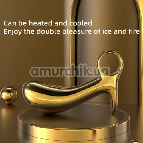 Cтимулятор простаты Lockink Sevanda Woodpecker Metal Prostate Massager, золотой