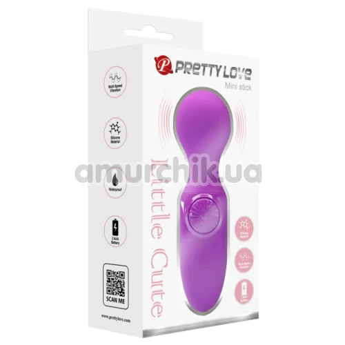 Универсальный вибромассажер Pretty Love Mini Stick Little Cute, фиолетовый