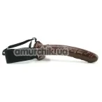Порожній страпон 10 Inch Hollow Strap-On, коричневий - Фото №1