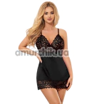 Комплект Star Night Dentelle Set, чорний: пеньюар + трусики - Фото №1