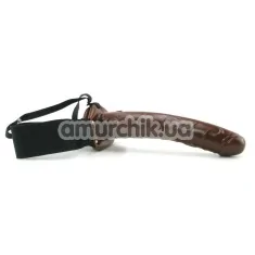 Порожній страпон 10 Inch Hollow Strap-On, коричневий - Фото №1