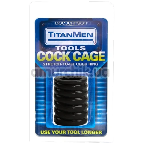 Насадка на пеніс Titanmen Tools Cock Cage, чорна