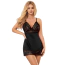 Комплект Star Night Dentelle Set, черный: пеньюар + трусики - Фото №1