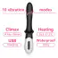 Вібратор з підігрівом FoxShow Silicone Prostate and G-spot Massager, чорний - Фото №6