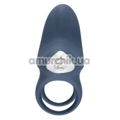 Виброкольцо Vibrating Double Ring, синее - Фото №1