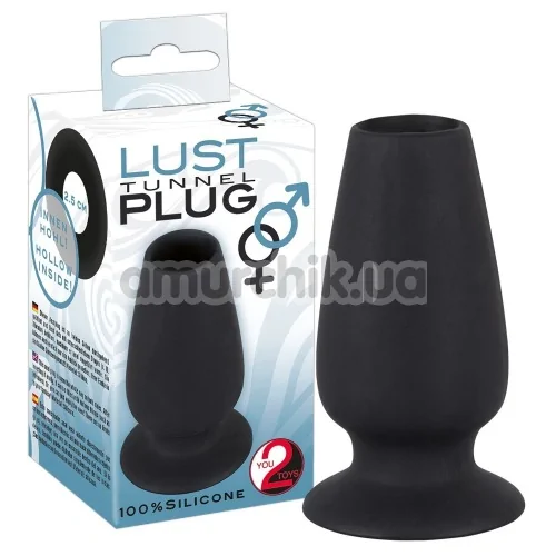Анальная пробка Lust Tunnel Plug, черная