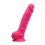 Вібратор Silexd Premium Silicone Dildo Model 1 Size 8, рожевий - Фото №1
