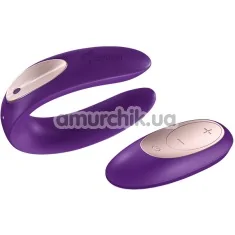 Вібратор з дистанційним керуванням Satisfyer Double Plus Remote, фіолетовий - Фото №1