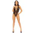 Боди Leg Avenue Net And Lace Halter Bodysuit, черное - Фото №2