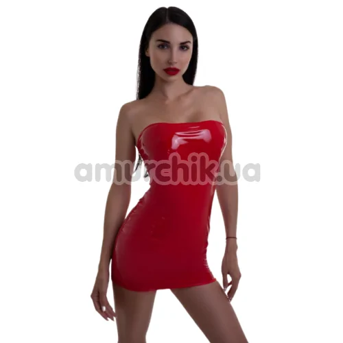 Мини-платье лаковое D&A 3094, красное