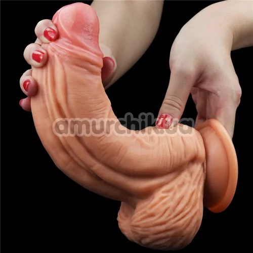 Фаллоимитатор Dual-Layered Silicone Nature Cock LV411014, светло-телесный