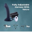 Полый страпон с вибрацией Erection Agents Vibrating Hollow Strap On With Ball Ring 9.5, черный - Фото №5