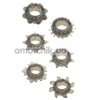 Набор из 6 эрекционных колец Menz Stuff Ring Set, черный - Фото №1