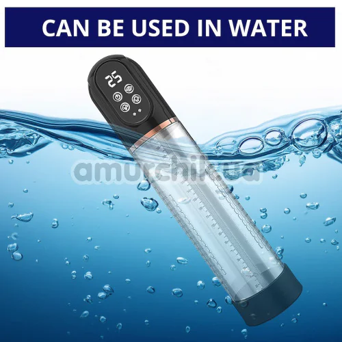 Вакуумна помпа Men's Play Automatic Penis Pump For Enlargement & Masturbator B13, прозора