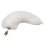 Анальная пробка с белым хвостиком Lockink Sevanda White Fox-Tail Anal Plug Pear, золотая - Фото №1