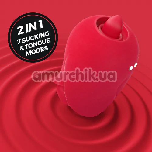 Симулятор орального сексу для жінок Crushious Rosita, червоний