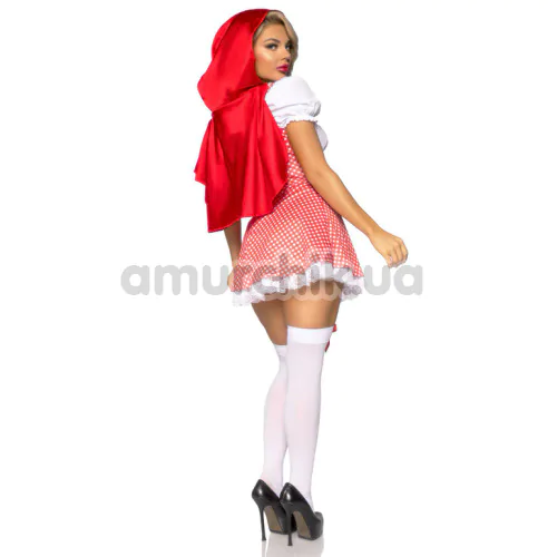 Костюм Красной Шапочки Leg Avenue Fairytale Miss Red, красный: платье + накидка на голову