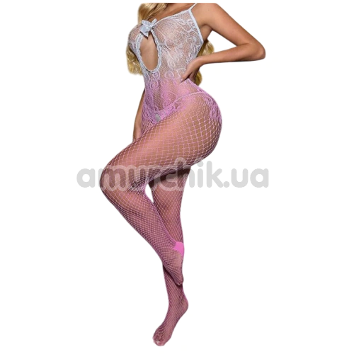 Комбинезон Star Night Pastel Bow Bodystocking, розово-белый