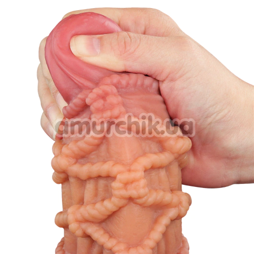 Фалоімітатор Dual-Layered Silicone Nature Cock LV411071, коричневий