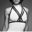 Портупея Bijoux Indiscrets Maze Halter Bra Harness, чорна - Фото №6