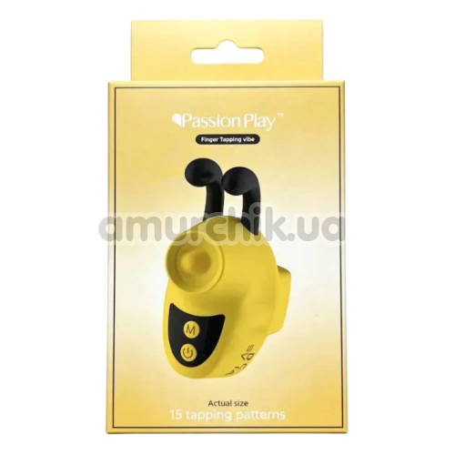 Вібратор на палець з пульсацією Passion Play Finger Tapping Vibe, жовтий