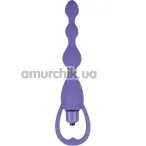 Анальный вибростимулятор Silicone Vibrating Beads Purple пурпурный - Фото №1