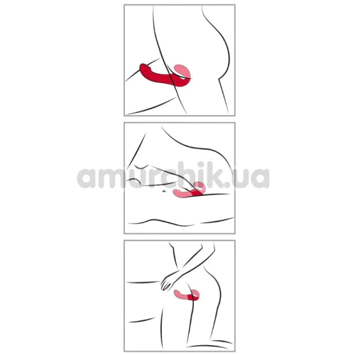 Безремневий страпон з вібрацією Triple Teaser Remote Controlled Strapless Strap-On, червоний